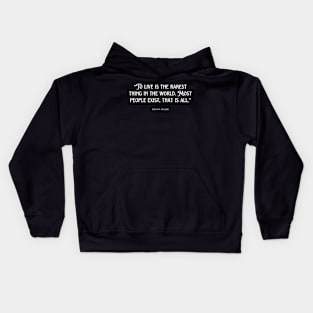 Oscar Wilde - To live is the rarest thing in the world. Most people exist, that is all. Kids Hoodie